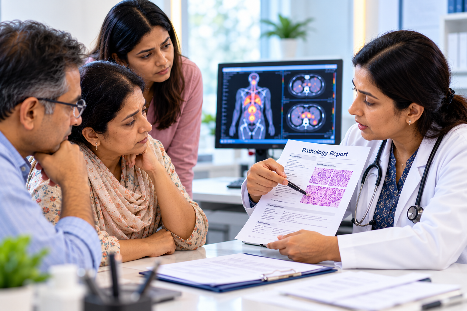 Cancer stage aur grade mein kya difference hai – oncologist explaining pathology report
